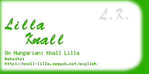 lilla knall business card